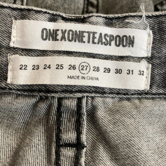 One Teaspoon Eddie Eagle Blakey High Rise Jeans Womens Size 27 Gray - Picture 8 of 12